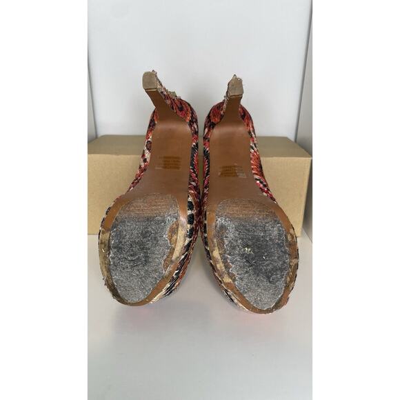 Wild Pair Y2K Alaina Studded High Heel Stiletto Pink Orange Geometric Size 8 - Picture 8 of 12